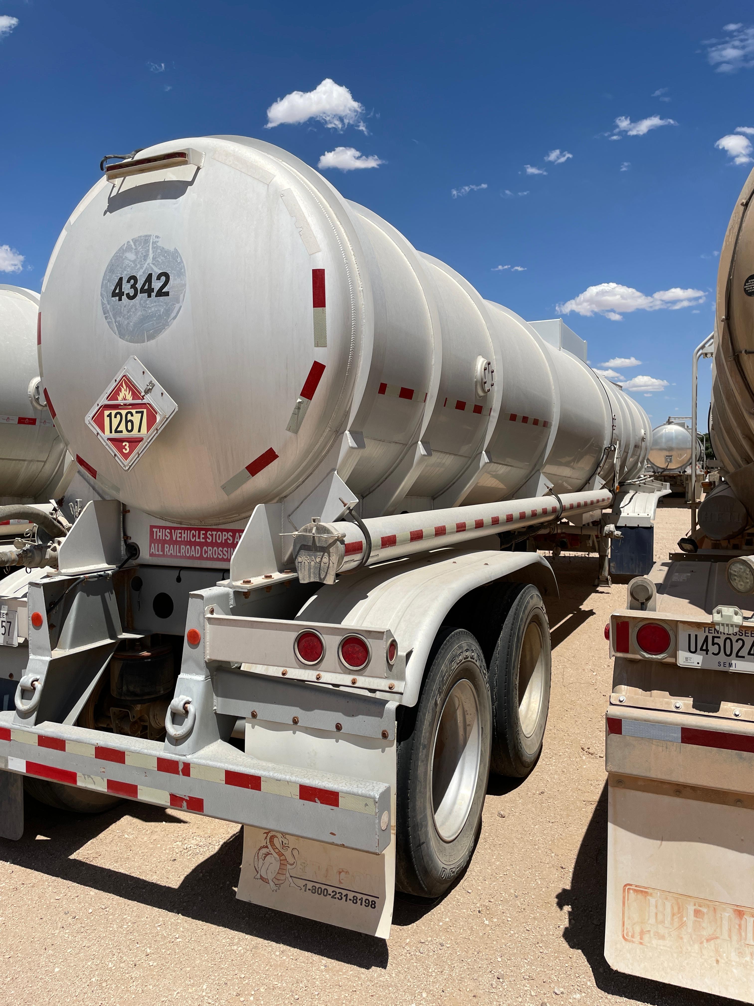 Used 2011 Dragon Crude Oil Tanker Trailers for sale in Texas